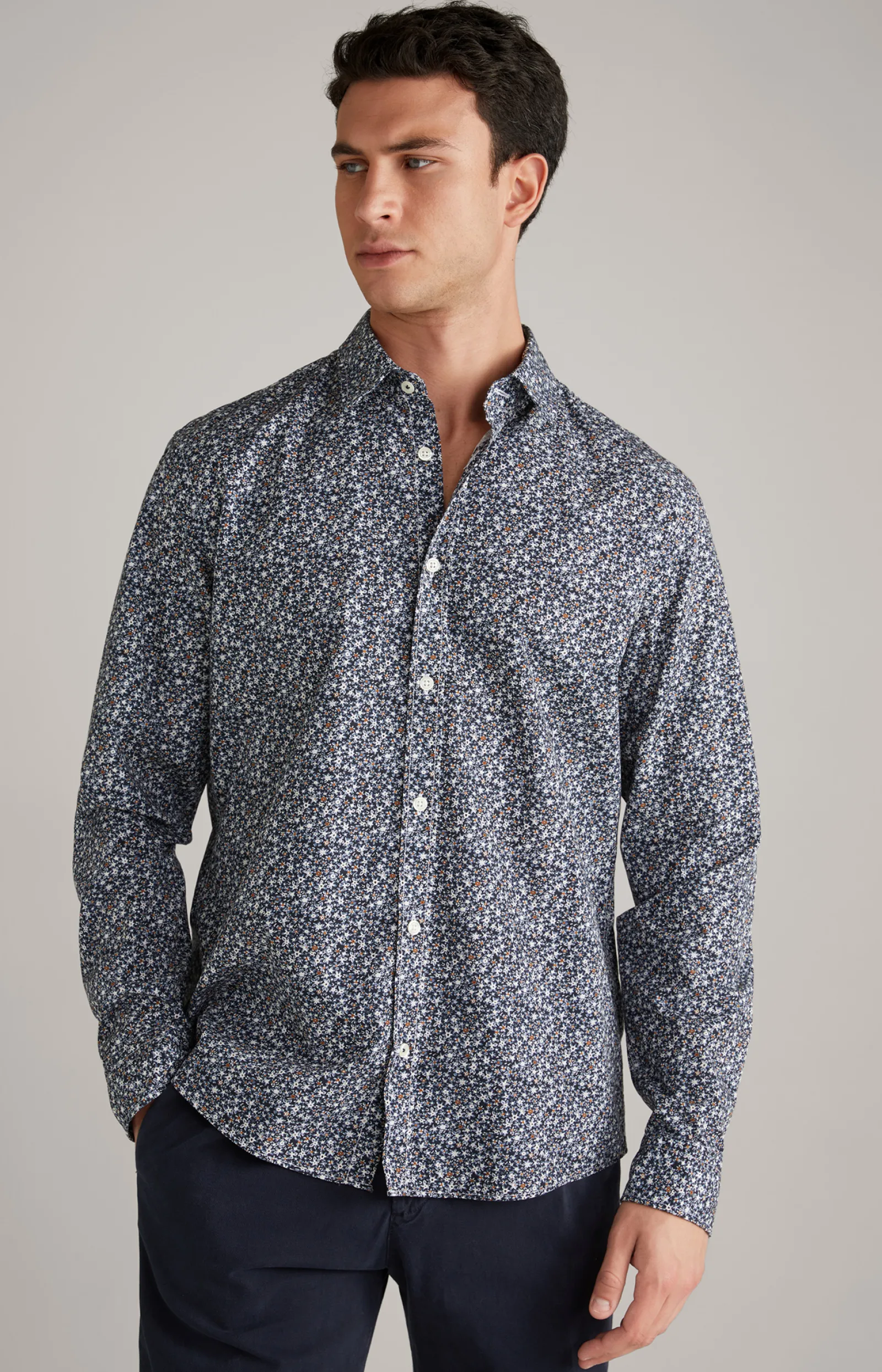 JOOP! Hemden*Hemd Hanson in Dunkelblau/Offwhite