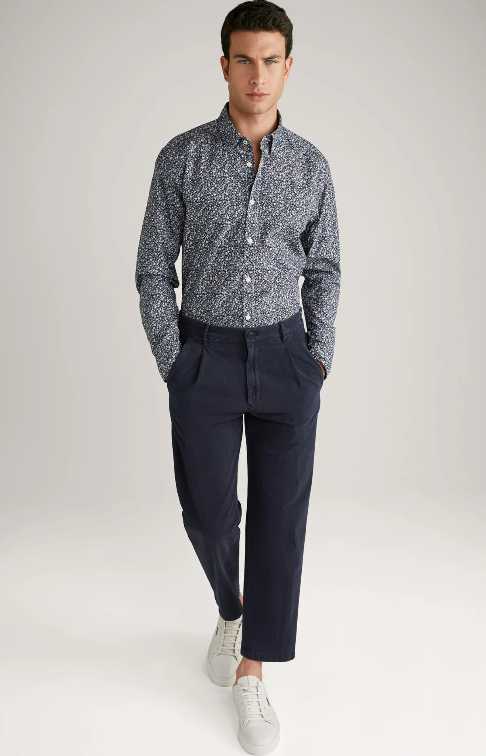 JOOP! Hemden*Hemd Hanson in Dunkelblau/Offwhite