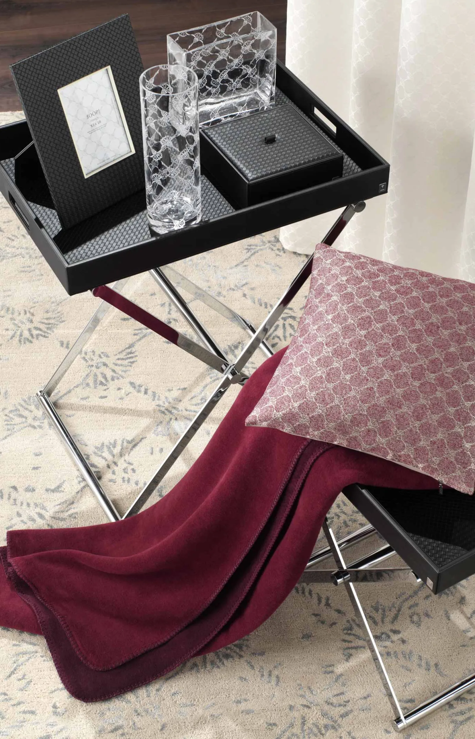 JOOP! Wohn-Accessoires | Tischaccessoires*Kristallvase Allover (30x10), Weiß