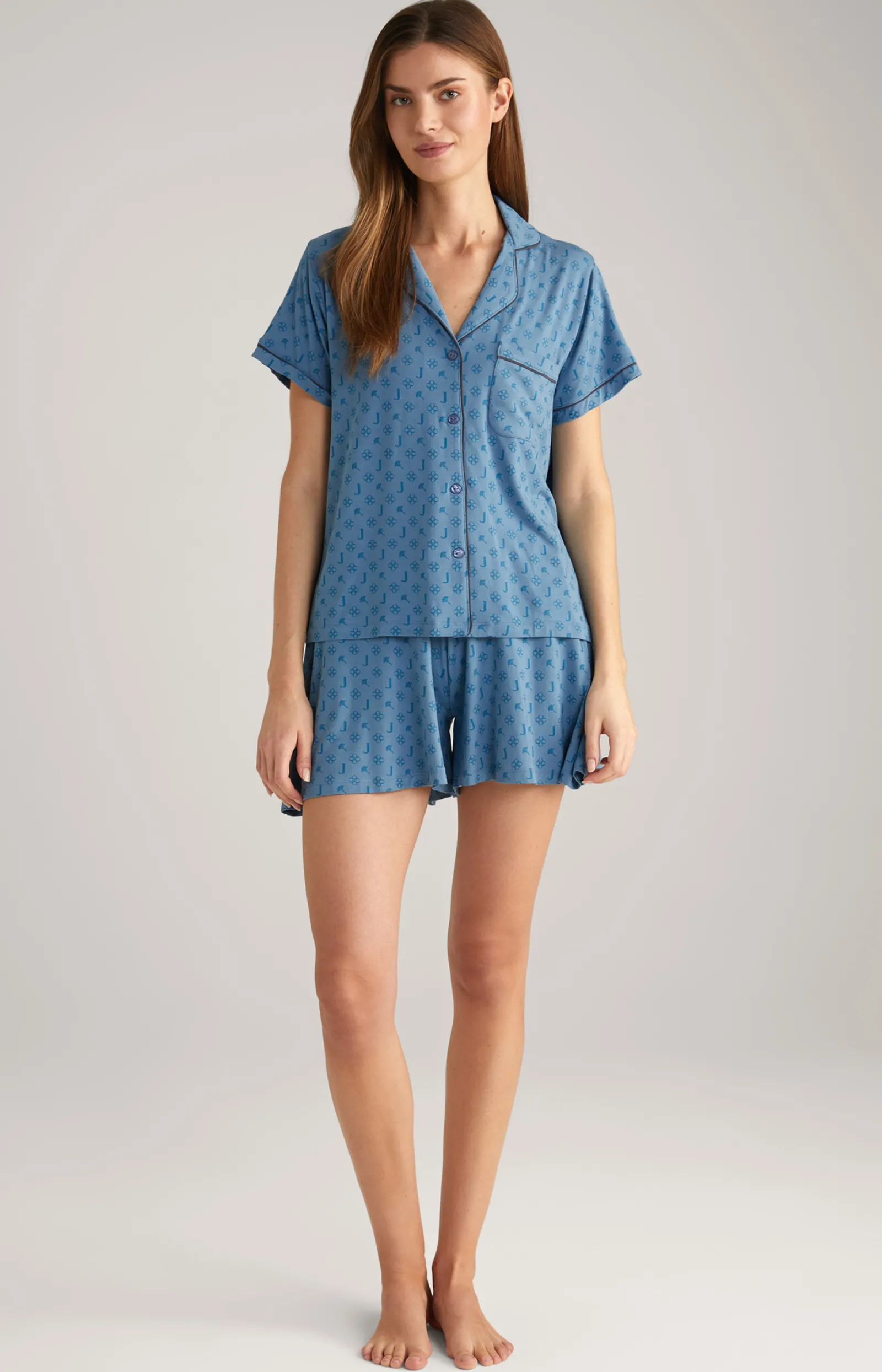 JOOP! Loungewear & Nachtwäsche | Bekleidung*Loungewear Shirt in Ocean Blue