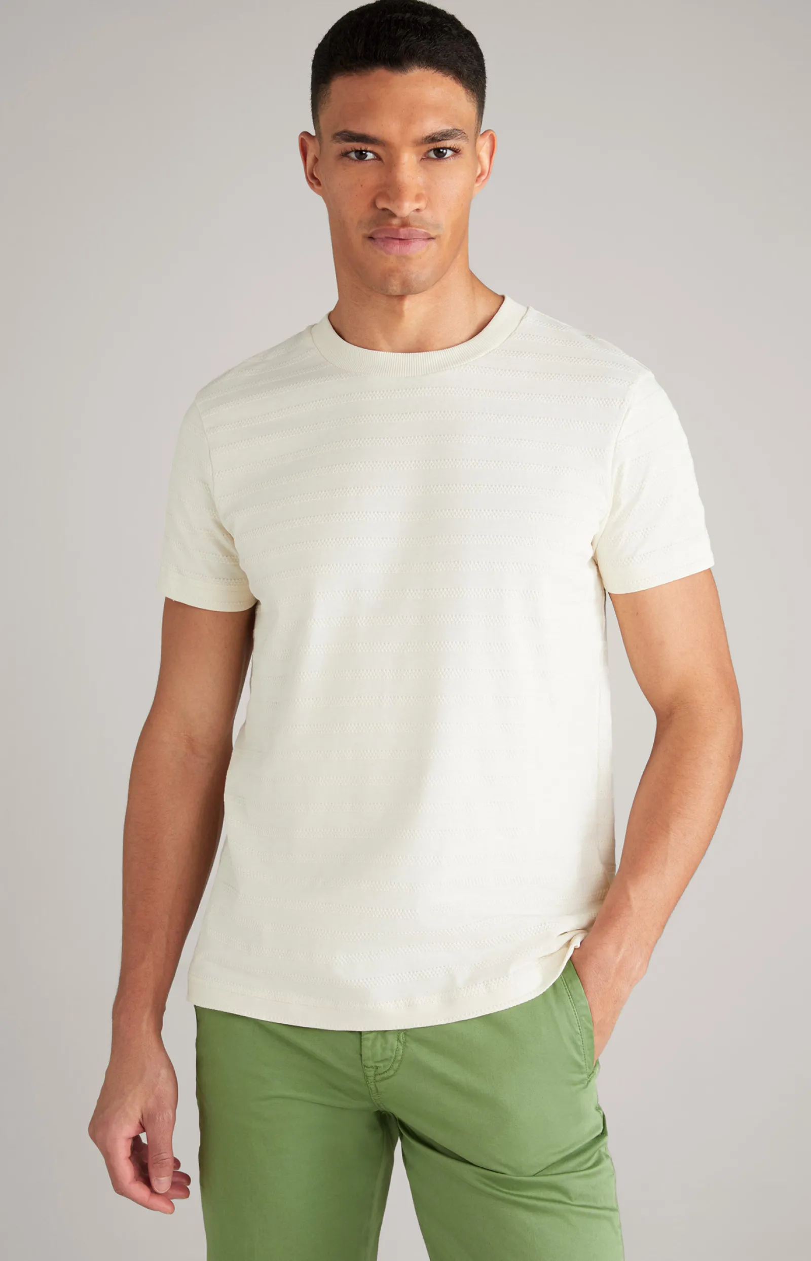 JOOP! T-Shirts&Sweats*T-Shirt Carisio in Beige gestreift