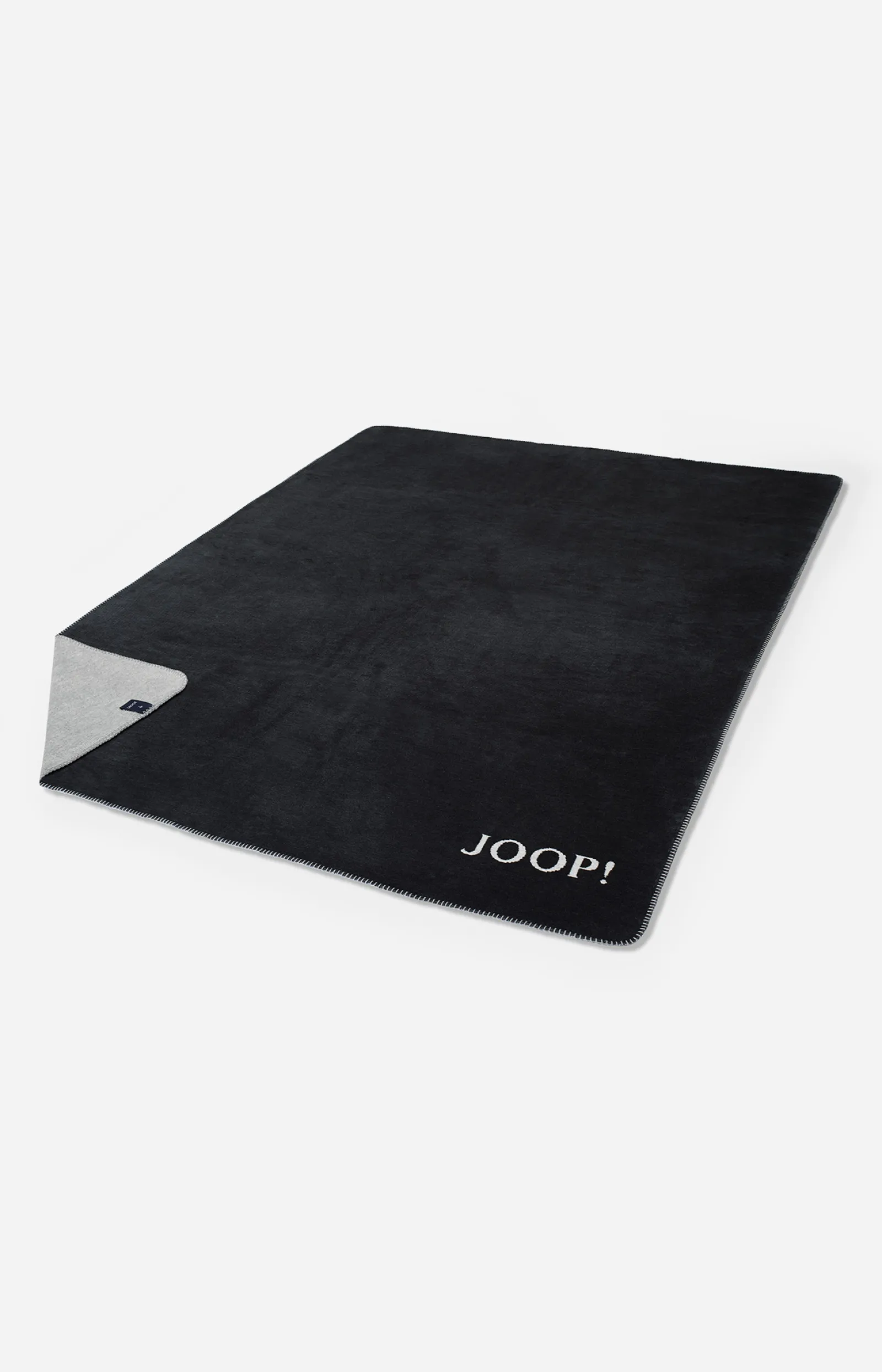 JOOP! Plaids & Decken*Wohndecke MELANGE-DOUBLEFACE in Anthrazit-Silber