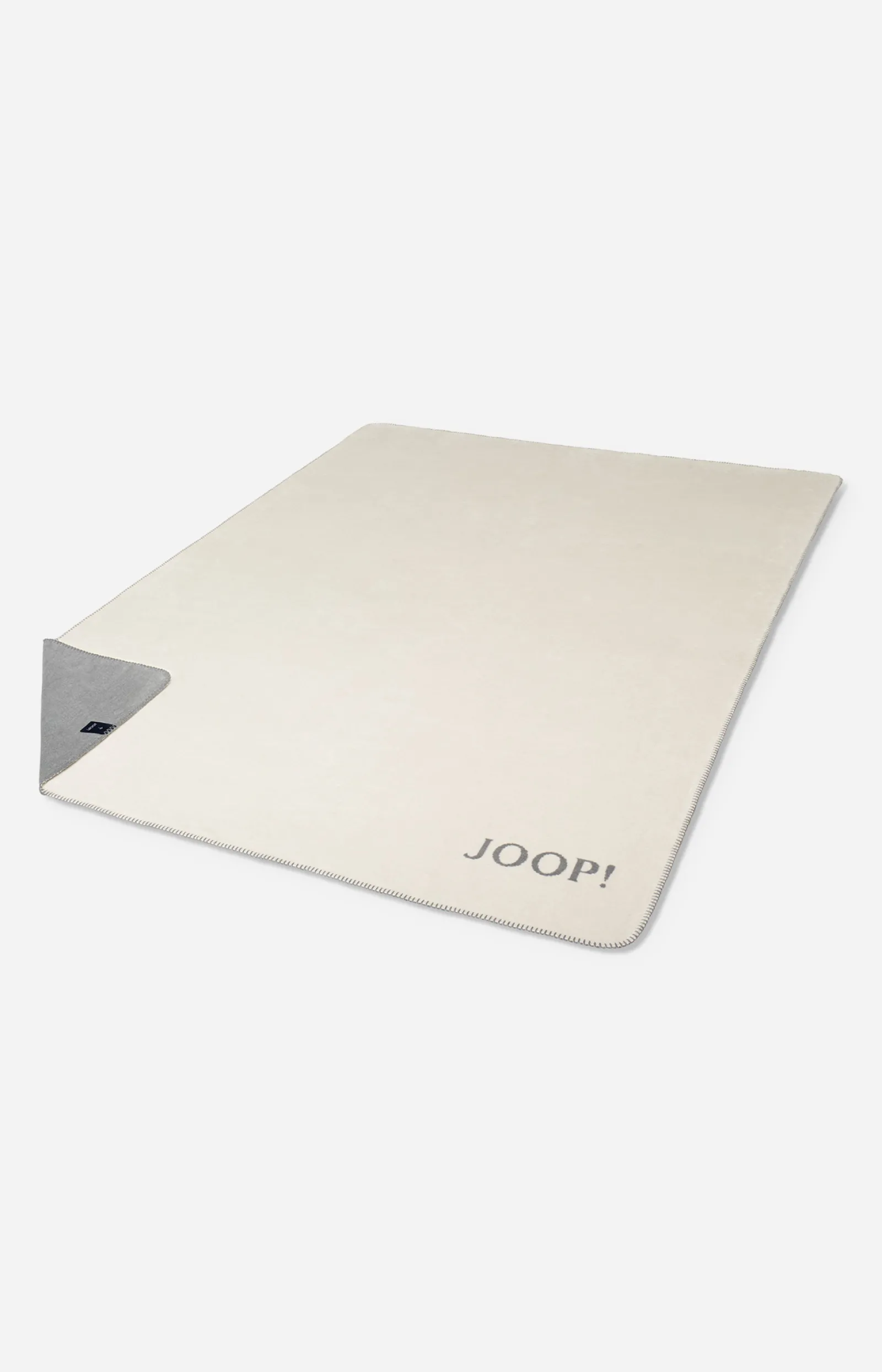JOOP! Plaids & Decken*Wohndecke MELANGE-DOUBLEFACE in Natur-Silber