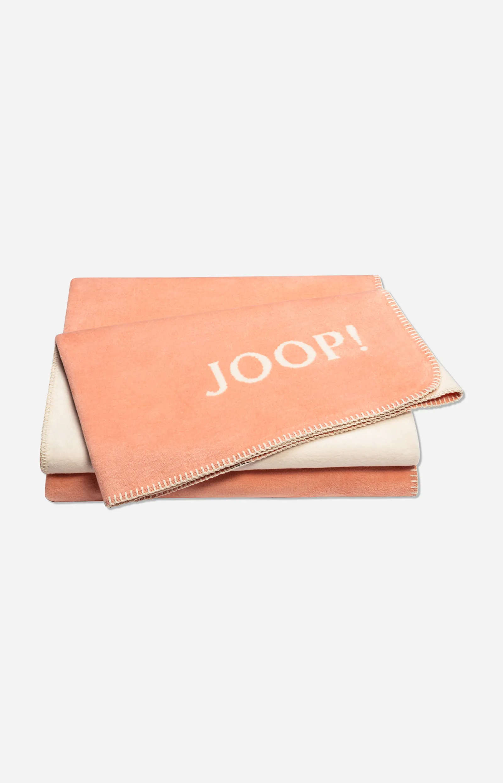 JOOP! Plaids & Decken*Wohndecke Uni-Doubleface in Apricot-Sand